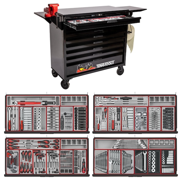 1004 Piece 'Limited Edition' Black Roller Cabinet Workstation Tool Kit -